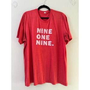 9-1-9 Nine One Nine North Carolina Hometown Tee Red T-Shirt Large
